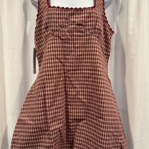 Red Plaid Mini Dress